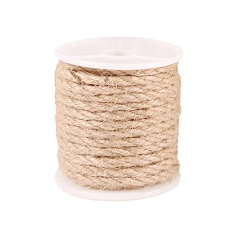 Camping Boating Natural Hemp Cord Ropes 4mm/ 8mm/10mm Thick Jute Rope Hemp Twine Rope Garden 10M Length 10mm Multi Purpose Jute String Hemp Cord for Arts Crafts Decoration DIY Gift Wrapping