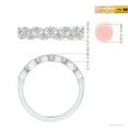 thumbnail image 5 of ANGARA Natural 0.26 Ct. Diamond Vintage Inspired Wedding Band Ring in 14K White Gold for Women (Ring Size: 11.5), 5 of 10
