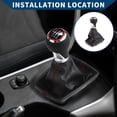 thumbnail image 2 of Unique Bargains Gear Shift Knob with Dust Cover 6 Speed Manual Stick Shifter Knob for Audi S4 07-15 Plastic Black, 2 of 6