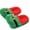 Green, variant on Christmas Themed Slippers with Bell Hat - Warm Anti-Slip Unisex Home Indoor Shoes with Fur Lining