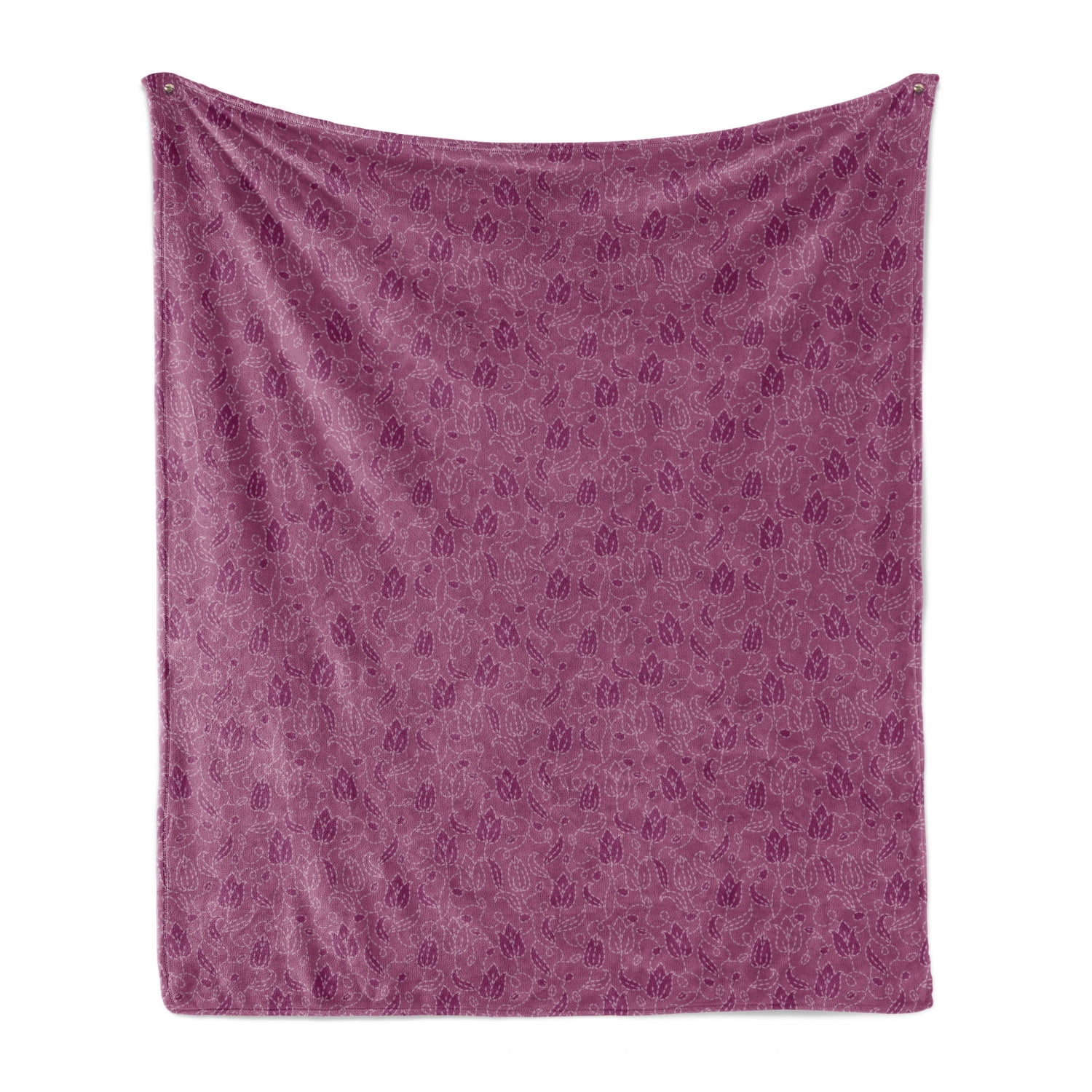 Ambesonne Floral Throw Blanket Rhythmic Abstract Tulip Flowers Pattern in Purple Tones Magenta Mauve Taupe 50 x 60 Flannel Fleece Accent Piece Soft Couch Cover for Adults