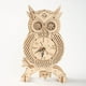 thumbnail image 1 of Kits creativos de modelos de reloj de búho 3D, reloj de escritorio de rompecabezas de madera, madera mecánica práctica, 1 of 5