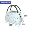 thumbnail image 2 of Yiaed Bee Flower Print Lunch box lunch bag Portable Insulated Lunch Box for Women Men Cooler Tote Bag with Front Pocket for Work Picnic Travel, 2 of 6