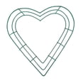 thumbnail image 2 of Anillos de guirnaldas de de en forma de corazón Artesanías de bricolaje Formulario de corona de hierro colgante para jardín de jar, 2 of 9