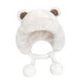thumbnail image 1 of Gorro de invierno de felpa para mujer, gorro cálido con orejeras, protección para los oídos, tendencia, gorro de para monopatín, esquí, niñas Blanco, 1 of 7