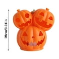 thumbnail image 3 of Pumpkin Decoration, Jack-O-Lantern, 3-Head Halloween Lantern with LED Lights Decorative Pumpkin for Front Porch, Table Centerpiece, Indoor Halloween Party Decoration, 3 of 5