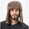 thumbnail image 3 of Gorro de trampero de invierno – Gorros de aviador ruso Ushanka Trooper para hombres y mujeres – Gorro esquimal de nieve con orejeras para clima frío (leñador), 3 of 5