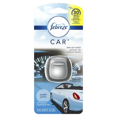 Febreze Car Air Freshener Vent Clip, New Car Scent, 1 Count