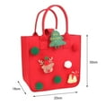 thumbnail image 6 of Christmas Handbag Cartoon Santa Felt Spacious Sturdy Tote for Xmas Shopping, 6 of 7
