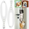 thumbnail image 1 of 2pcs Chat Porte Loquet de Support, Bouchon de Porte de Chat de Loquet Flexible avec Sangle Réglable, Alternative de Porte de Chat pour Garder les Chiens Dehors, 1 of 3