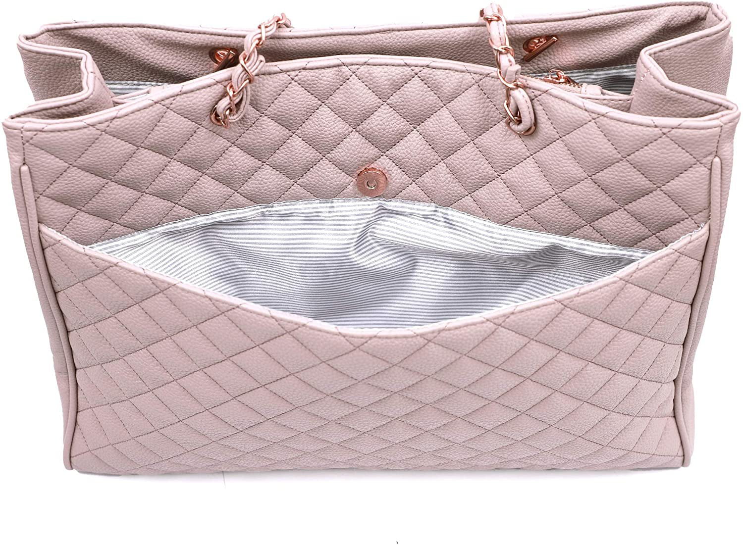 Everyday Quilted Tote Purse- Dusty Rose – The Pulse Boutique