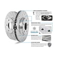 thumbnail image 3 of Power Stop Brake Kit K4744 1-Click Brake Kit; Carbon Fiber Ceramic Brake Pads; 12.99 Inch Silver Zinc Plated Cross-Drilled And Slotted Rotor; With Rotor/Brake Pad/Hardware, 3 of 4