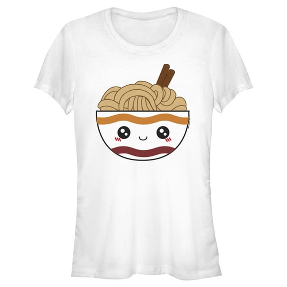 Junior's Maruchan Big Face Ramen Bowl Graphic Tee White Large