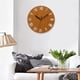 thumbnail image 3 of Reloj de pared de madera retro nórdico para pasillo, sala de estar, decoración de madera maciza, silencioso Números romanos, 3 of 7