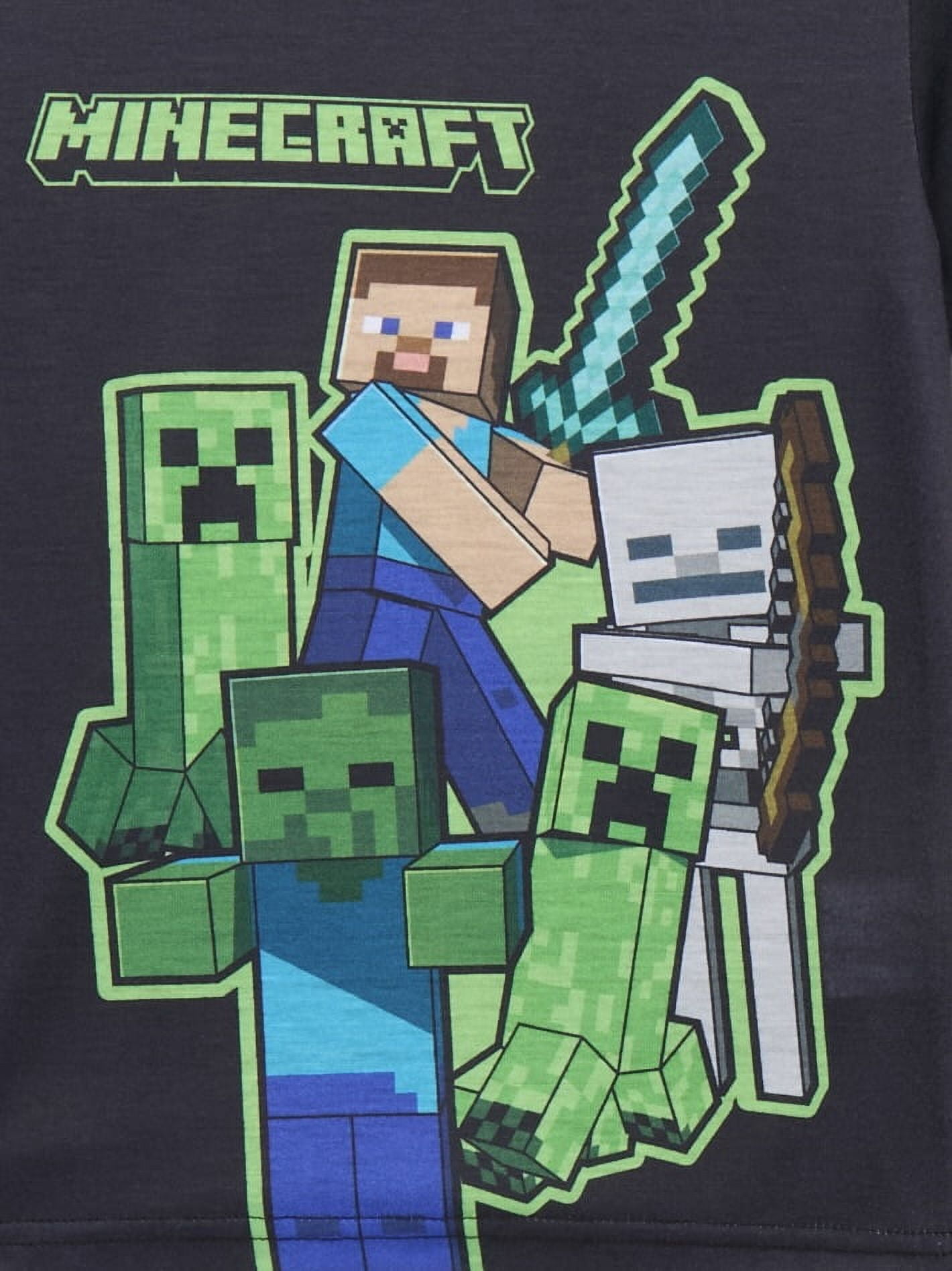 Minecraft Boys Graphic Print Tee and Shorts Sleep Set, 2-Piece, Sizes 4-16