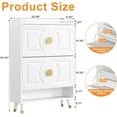 thumbnail image 2 of Shoe Storage Cabinet for Entryway Slim, Shoe Organizer Cabinet with Doors, 2 Flip Drawer Shoe Cabinet Hidden, Ultra Thin Shoe Cabinet Wood, 2 of 14