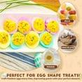 thumbnail image 3 of Silicone Egg Molds Easter 2PCS, 2.4" Food Grade 3D Moulds for Vegan Deviled Eggs Peanut Filling 3D Chocolate Candy Jello Pudding Soap Gift, Oven Safe Baking Cake Kit, 3 of 7