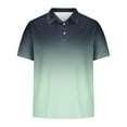 thumbnail image 5 of ZRGHAOYLQ Short Sleeve Henley Shirts for Men Big and Tall Button Up Collared Work Shirts Classic Casual Golf Shirts Tees Tops Plus Size Gradient Top, 5 of 5