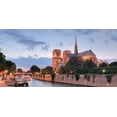 thumbnail image 2 of Blaustein, Alan 24x14 White Modern Wood Framed Museum Art Print Titled - River View - Notre Dame, 2 of 4