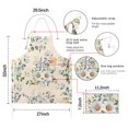thumbnail image 7 of Pioneer Flower Floral Print Pattern Apron-Garden Aprons for Women with Pockets-Cotton Linen Waterproof Kitchen Cooking Gardening Aprons Adjustable for Kitchen,Cooking,BBQ and Salon 33x27 Inch, 7 of 7