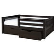 thumbnail image 3 of Camaflexi Twin Size Day Bed with Front Guard Rail & Drawers - Mission Headboard - Cappuccino Finish, 3 of 4
