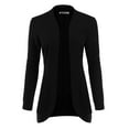 thumbnail image 1 of Doublju Women's Long Sleeve Open Front Duster Longline Knit Cardigans, 1 of 4