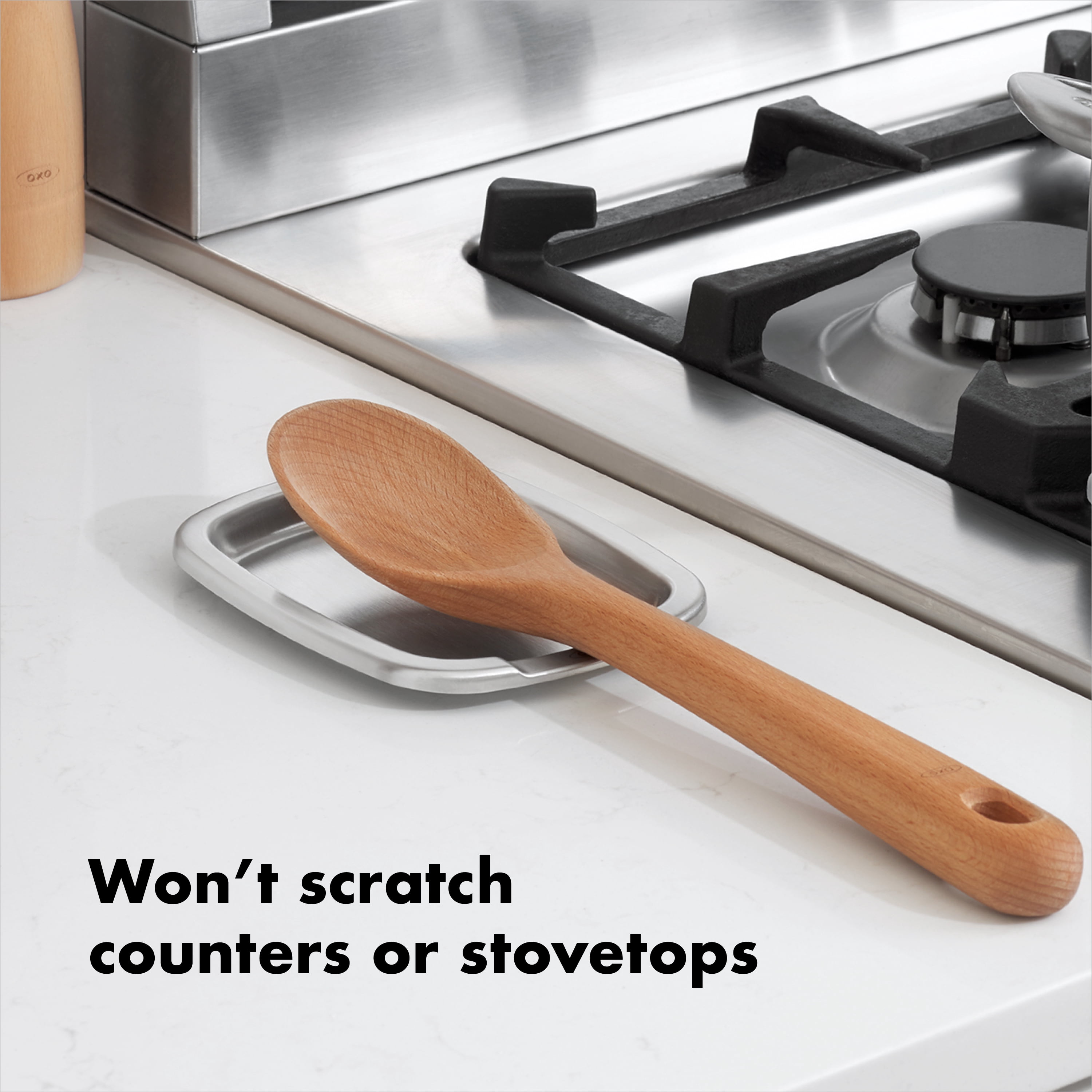 OXO Softworks Stainless Steel Spoon Rest, Silver