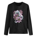 thumbnail image 4 of Leutsin T-shirt Blouse à Manches Longues Décontracté Ample à Col Rond Imprimé pour Femmes, 4 of 7