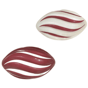 Mardi Gras Spot 7" White and Red Football (Sack of 40)