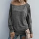 thumbnail image 1 of Camiseta de mujer, blusa de túnica suelta de manga larga Irfora Gris/Extragrande, 1 of 7