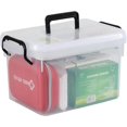 thumbnail image 1 of Hespama Boîte Vide en Plastique Transparent pour Premiers Secours, Boîte de Rangement pour Kit de Médicaments Familiaux, Lot de 1, 1 of 7