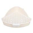 thumbnail image 1 of Orinal triangular de conejo, esquina, Animal PEQUEÑO, caja de arena para inodoro, bandeja para orinar de conejito, 1 of 7