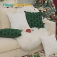 thumbnail image 6 of Taibuwu Set of 2 Dark Green Throw Pillow Covers Christmas Tree Decorative Pillowcases 20x20 Inch Soft Plush Faux Wool Farmhouse Couch Pillows for Sofa Livingroom Bed for Home Decors, 6 of 6