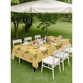 thumbnail image 4 of Outdoor Tablecloth with Umbrella Hole for Patio/Picnic/Party/Camping, Yellow Spring Butterfly Waterproof Table Cloth Rectangle Table Cover Washable, Black Bow Knot (60"x 102"), 4 of 8