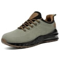 thumbnail image 2 of Larnmern Men's Non Slip Work Shoes Chef Restaurant Waterproof walking Sneakers Slip Resistant Breathable Shoes Brownish Green 8, 2 of 7