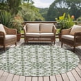 thumbnail image 4 of Sage Green Round Area Rug 5Ft Washable Circle Rugs for Living Room Bedroom, Retro Abstract Morocco Geometric Texture Non-Slip Carpet Floor Mats Indoor Outdoor Carpet Runner Aesthetic Home Decor, 4 of 8