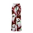 thumbnail image 5 of IYYVV Halloween Pajama Pants for Women 2026 Pjs Bottoms Drawstring Wide Leg Jogger Lounge Yoga Sweat Pants Vermilion S, 5 of 6