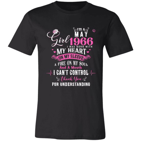 I'm May Girl 1966 Birthday 60Th Bday Decorations 60 Years Old Women T-Shirt