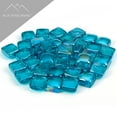 thumbnail image 2 of Blue Ridge Brand 1" Reflective Fire Glass Cubes - Professional Grade Fire Pit Glass Squares - Aqua Blue - 50 Pound, 2 of 6