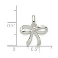 thumbnail image 2 of FB Jewels Sterling Silver Polished Diamond Bow Pendant, 2 of 2