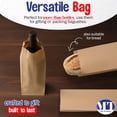 thumbnail image 6 of MT Products Pint Brown Paper Bags, 3.75" x 2.25" x 11.5" Wine Gift Bags - Pack of 100, 6 of 10