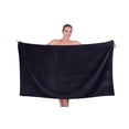 thumbnail image 1 of Premium Large 100% Soft Cotton Velour Bath / Beach Towel - Black, 1 of 8