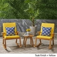thumbnail image 3 of Noble House Champlain Outdoor Acacia Wood Rocking Chair Conversation Set in Teak, 3 of 22