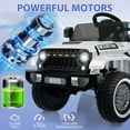 thumbnail image 3 of EastVita 12V Kids Ride on Truck Car, 4 Wheeler Electric Vehicles with Remote Control, Spring Suspension, 3 Speeds, LED Lights, Music, MP3, Battery Powered Ride on Toy Gift for Boys Girls, 3 of 6