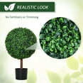 thumbnail image 4 of Homiyad Artificial Boxwood Ball Topiary Tree 23.5 Set of 2 Fake Decorative Plant for Outdoor Indoor Green, 4 of 8