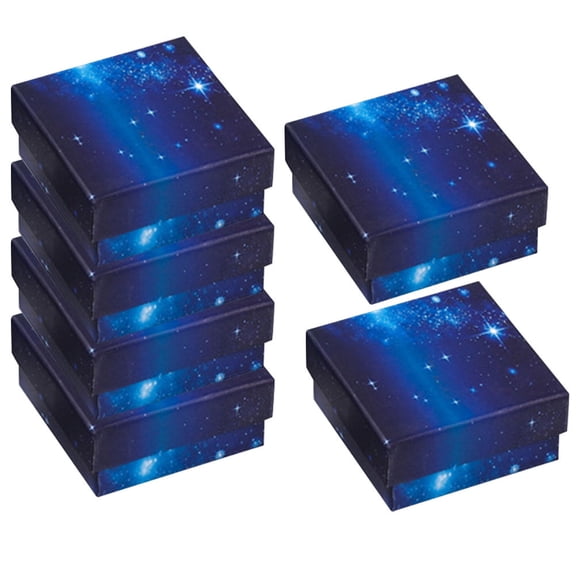 SEWCHICS 6-Pack Paper Necklace Storage Boxes for Women Jewelry Organizer Birthday Present