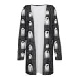thumbnail image 4 of Edvintorg Women Cardigan Halloween Printed Lightweight Casual Long Sleeve Cardigan Open Front Loose Cardigans Women's Clothing S-2XL Black, 4 of 4