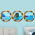 thumbnail image 2 of VWAQ PORTHOLES - Cruise Ship Decals, Tropical Island Wall Decor - VWAQ-SPW11 (14" Diameter, Bronze), 2 of 3