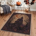 thumbnail image 4 of GENIMO 2'x7' Halloween Runner Rug, Washable Non Slip Soft Gothic Castle Indoor Outdoor Hallway Runner for Porch Patio Kitchen Entryway, Gothic Plum, 4 of 6