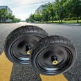 thumbnail image 3 of 2 Pcs Roues Plates de 13 Pouces Pneus Pleins et Roues pour Chariots de Jardin, 3 of 9